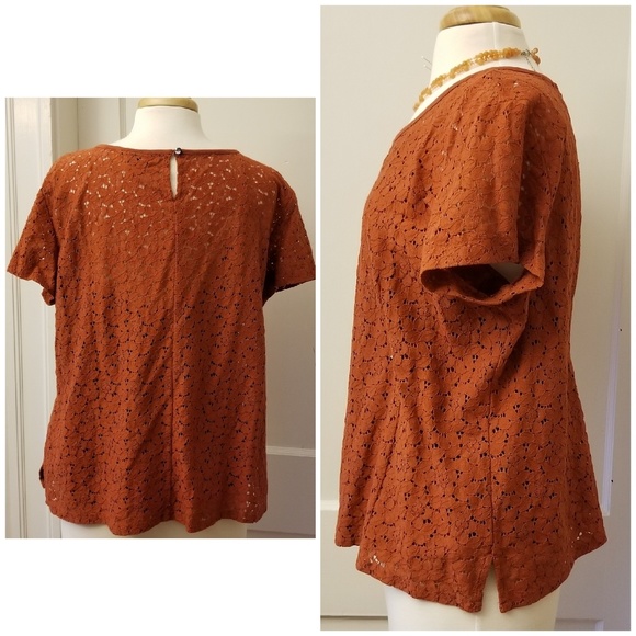 Lands' End lacy blouse - Picture 3 of 6